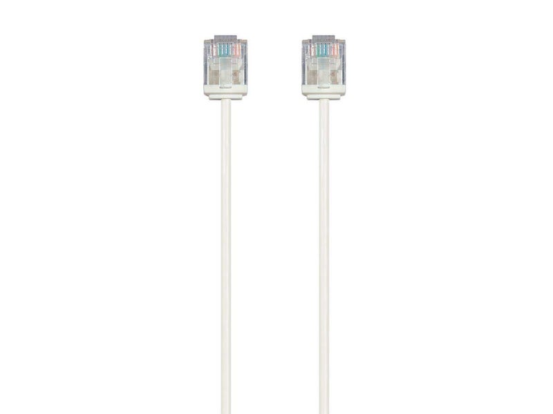 Monoprice Cat6 Ethernet Patch Cable - Snagless, 550MHz, UTP, 32AWG, 0.5 Feet, White - Micro SlimRun Series - Image 2